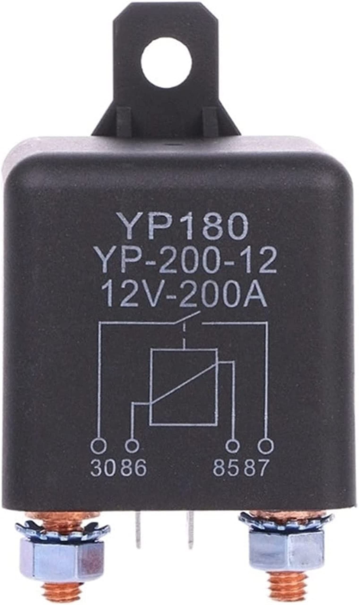 Relé 12VDC 200A interruptor automotriz de alta potencia motor camión Y98E