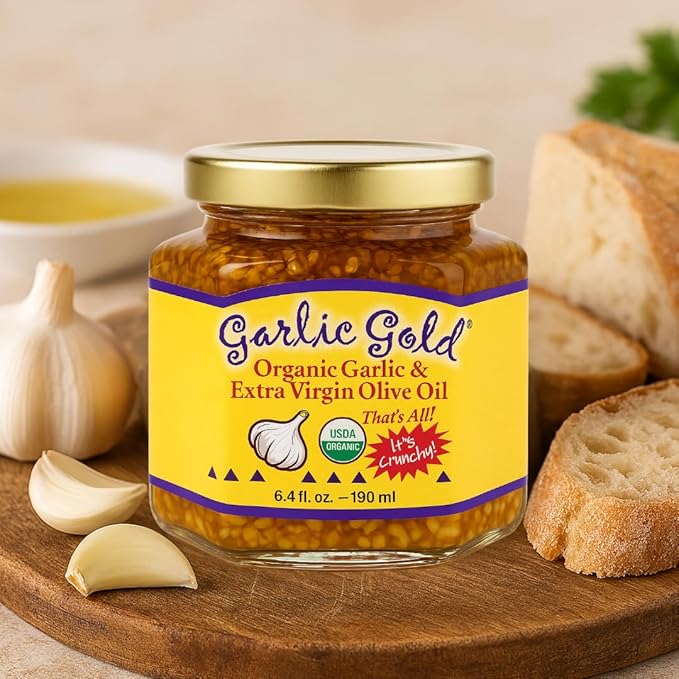 Garlic Gold, Nuggets de Ajo Orgánico en Aceite de Oliva Virgen Extra, 6.4 oz (Pack de 6) miniatura 4