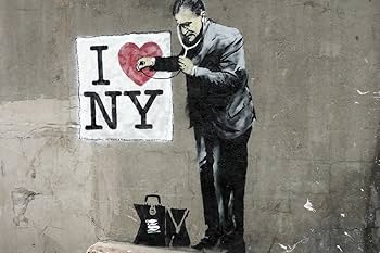 Amazon.com: Banksy I Love New York Street Art Banksy Print