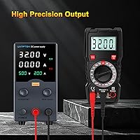 Vista 4 de Wanptek - Fuente de alimentación CC variable de 30 V 10 A, fuentes de alimentación de banco con perilla de ajustes de codificador, puerto de carga