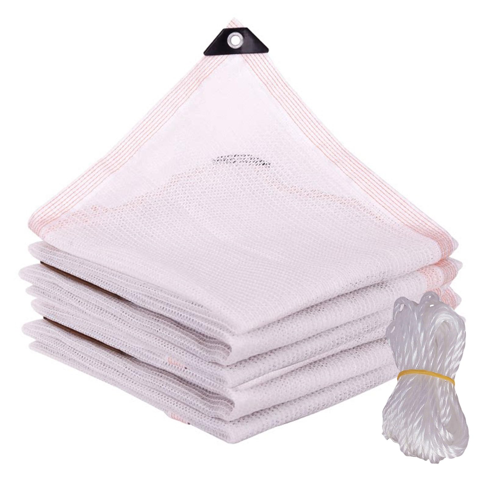 Oddychający biały 50% ochrona przed promieniowaniem UV, ogród, słońce i żagiel, odporny na warunki atmosferyczne, siatkowy baldachim z oczkami, do patio, balkonu, basenu, podwórka, tunelu foliowego (4