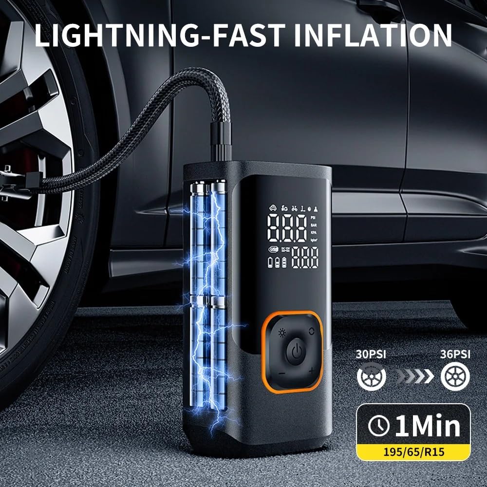 Compresseur Air Gonfleur de pneu portatif de voiture Gonfleur Electrique