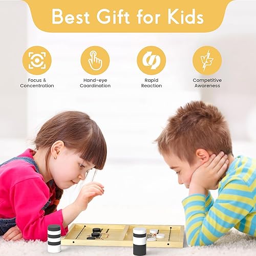 Miniatura 2 de Emocionante juego de disco de cabestrillo rápido,Juego de mesa Crash Bash,Juego de hockey de mesa,Juego de tirachinas de fútbol,Juego de hockey de