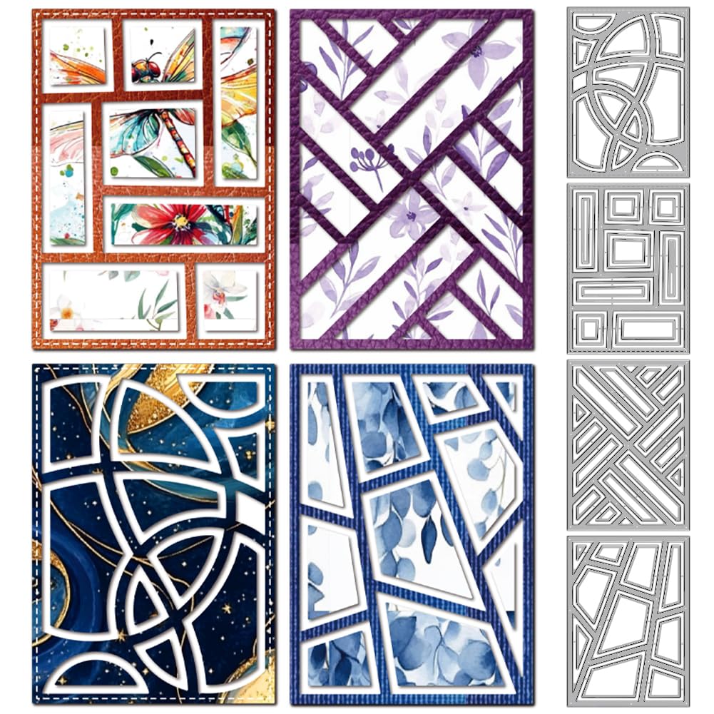 Matrices de découpe mosaïque rectangulaire pour fond d'album photo
