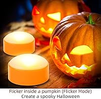 Vista 2 de CANDLE IDEA 4 PCS Luces LED de Calabaza de Halloween con Control Remoto Temporizador Brillantes Parpadeantes Funcionan con Baterías Jack-O-Lantern