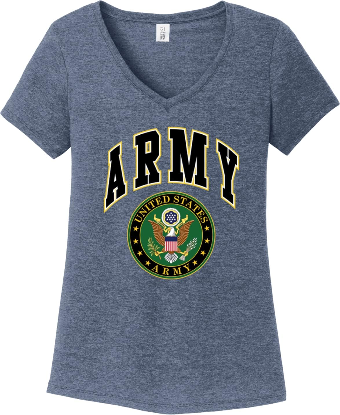 US Army Seal Womens Tri Blend V-Neck T-Shirt
