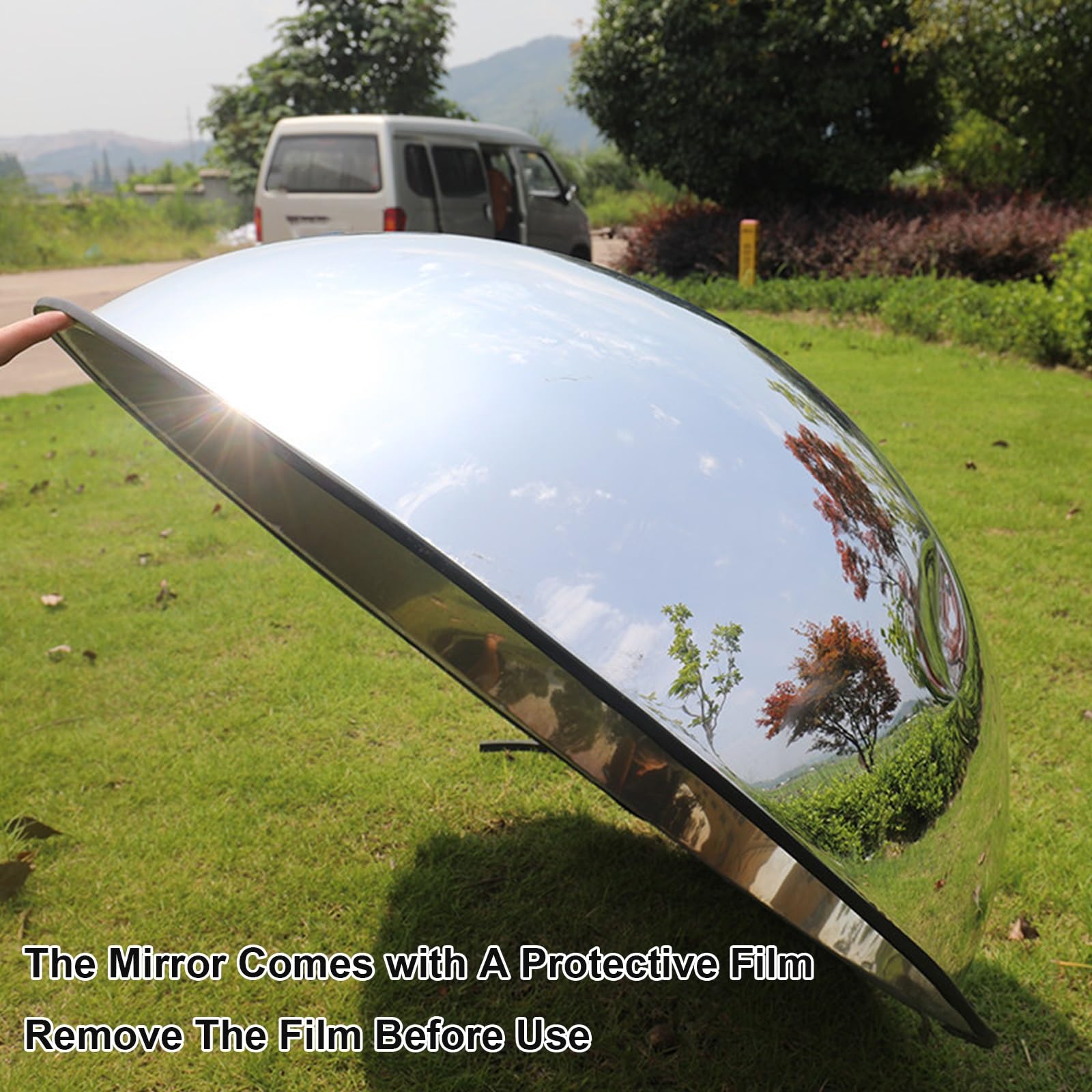 Specchio Stradale Convesso in Acrilico, Specchio di Sicurezza per Angoli Ciechi, Specchio Parabolico con Visibilità a 360° per Negozi, Magazzini/Corridoi Esterni