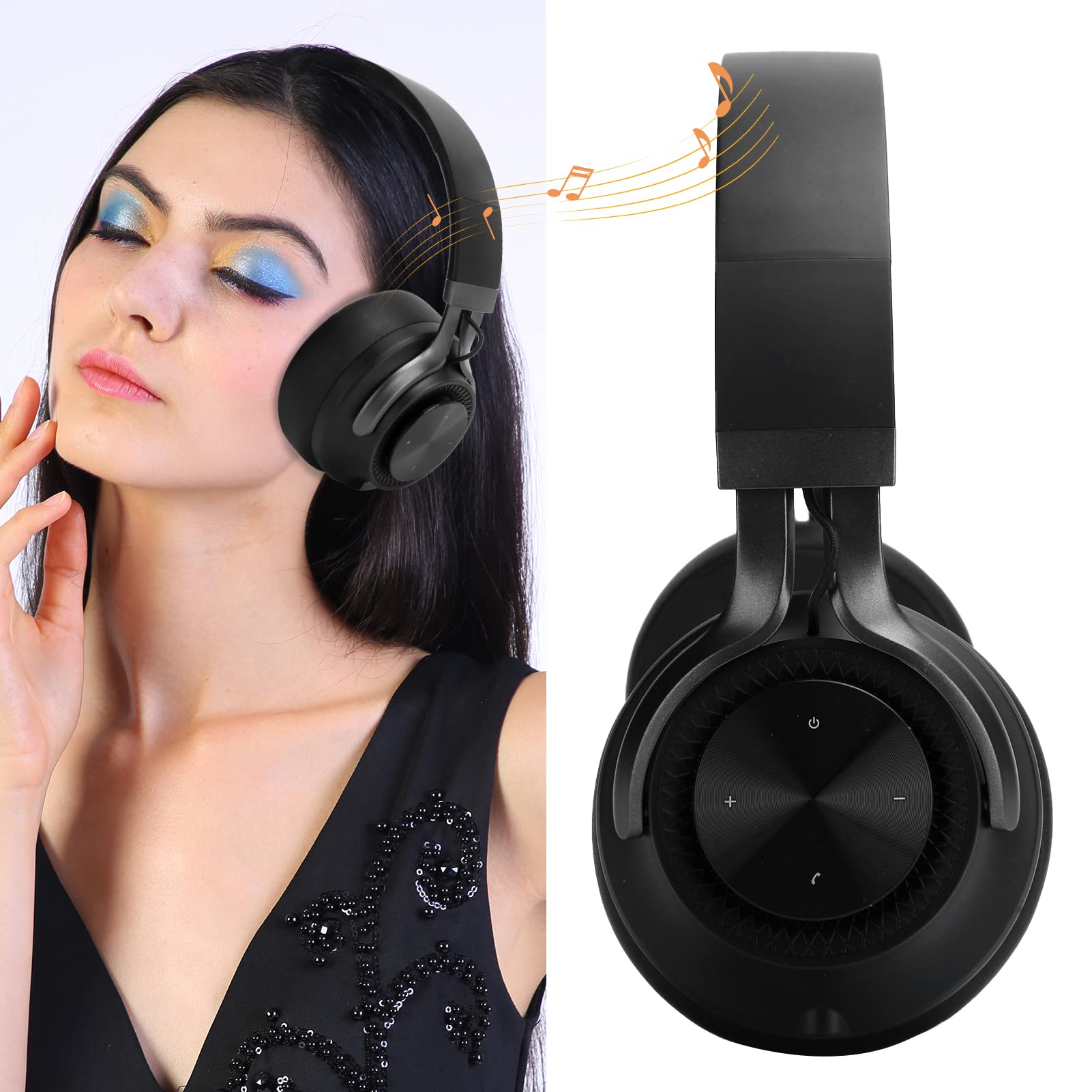 Bezprzewodowe Słuchawki Bluetooth, Słuchawki z aktywną redukcją Szumów ANC, Składane, Lekkie Słuchawki Nauszne, z Kablem 3,5 Mm, Pudełko do Przechowywania, do Podróży, Sportu, Gier