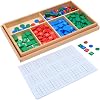 Adena Montessori Stamp Game, Montessori Wooden Math Teaching Aid Counting Toy, Early Development Wooden Math School Teaching Material, Sensory Educational Tool Kindergarten Early Learning Toys for