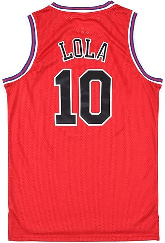 Miniatura 3 de Camiseta de baloncesto de Halloween Bugs Lola Jersey Cosplay camisetas de película para disfraz de fiesta de hip hop con accesorios de fiesta de