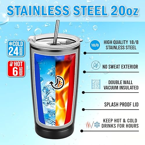 Vista 33 de winorax Vaso de lobo de regalo para mujeres y hombres, taza de lobo de 20 onzas, taza de viaje de acero inoxidable con aislamiento de café, vasos