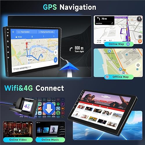 Miniatura 17 de Radio de coche 2G+64G para Toyota Camry 2006 2007 2008 2009 2010 2011 con CarPlay inalámbrico Android Auto, 9 pulgadas pantalla táctil Android 13