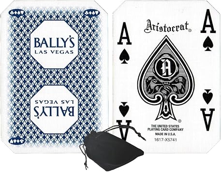 Authentic Las Vegas Casino Played Cards 52 Card Deck | Ballys - Blue