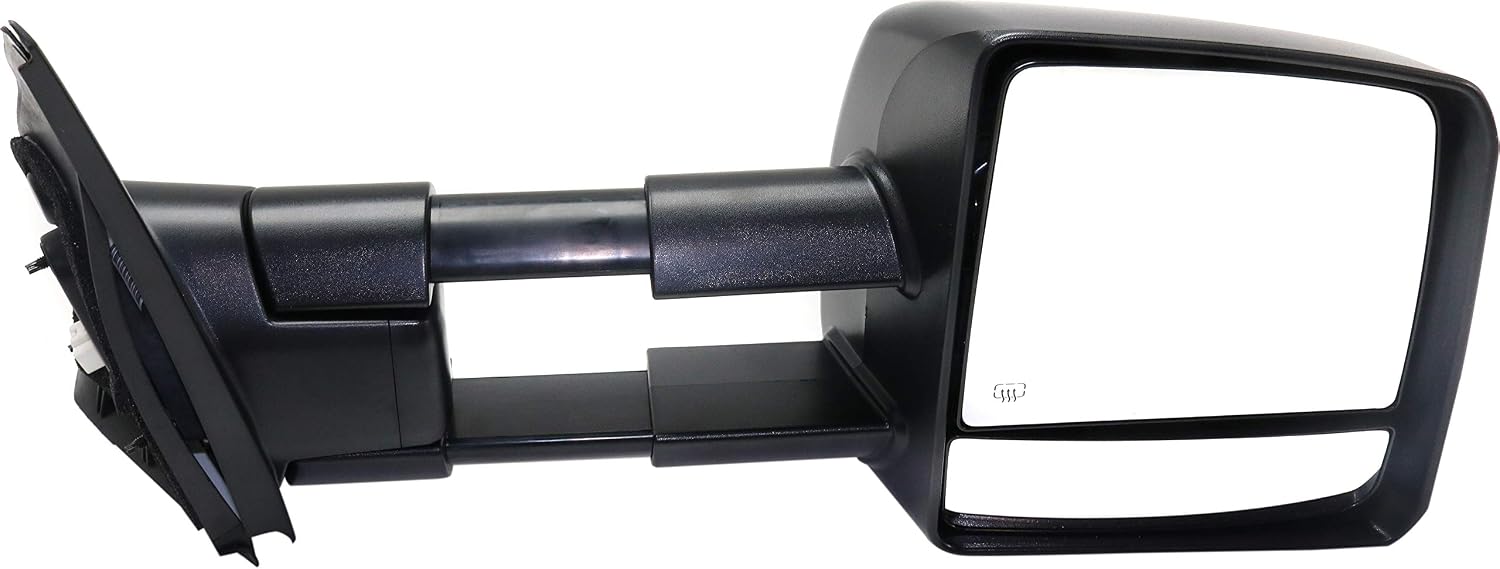 Kool Vue Passenger Side Power Heated Towing Mirror for Toyota Tundra 2007-2021 With Signal Light Textured Standard Cab