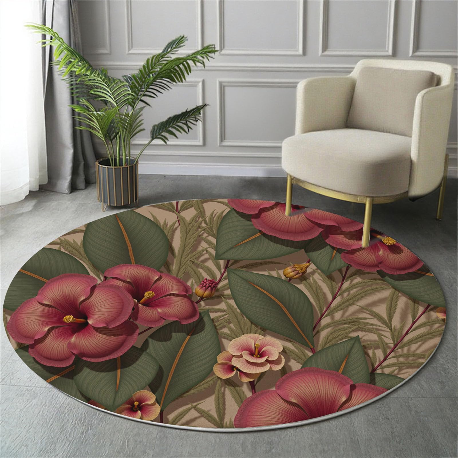 Tapis de sol antiderapant lavable rond pour securiser et embellir la chambre des enfants