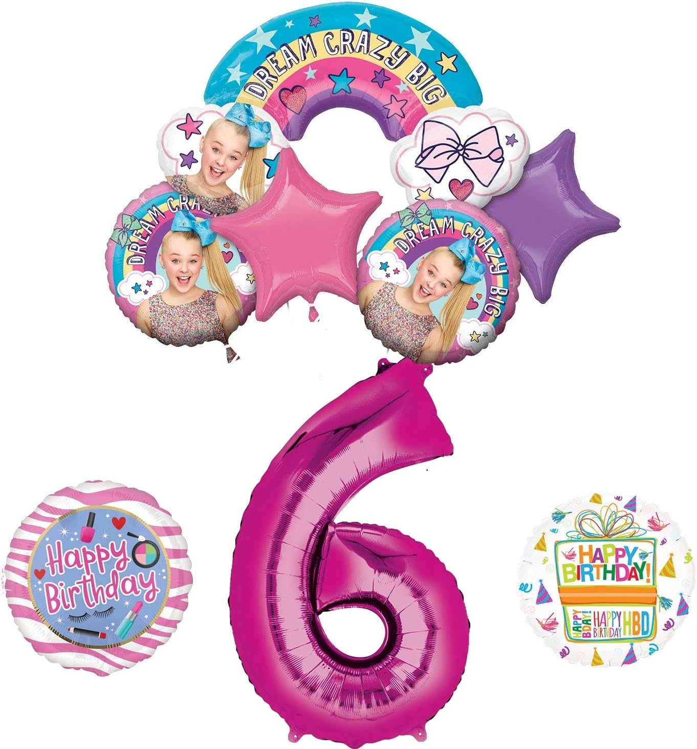 Jo Jo 6th Birthday Balloon Bouquet Decorations and Party Supplies