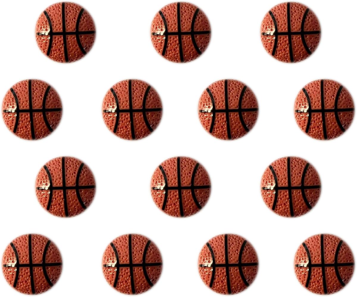 15 imanes de baloncesto 3D, casillero de nevera con imán de pelotas deportivas | Imanes de bola de adorno de esfera de adsorción fuerte para imanes de nevera fuertes para cocina, escuela, pizarras blancas de oficina, gabinetes