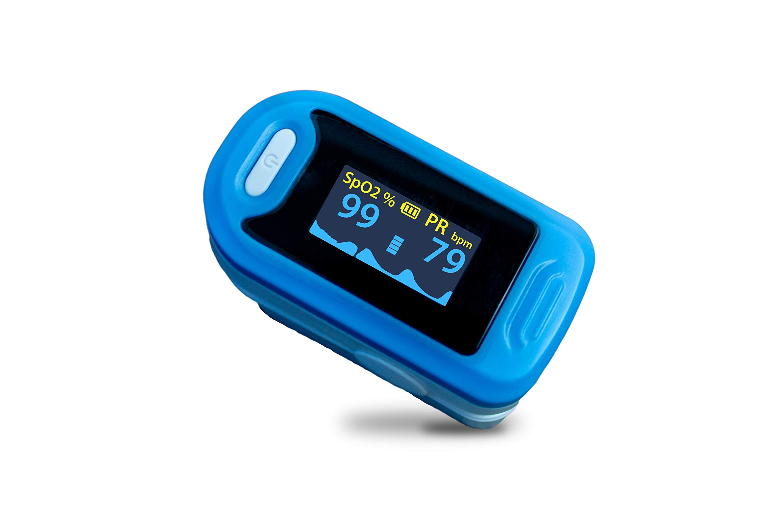 Mobiclinic®, Pulsioxímetro de Dedo, Oxímetro Pulso, Digital, PY-04, Preciso y Fiable, No Invasivo, Pulsómetro con Pantalla Led, Frecuencia Cardíaca, Medición Spo2, Azul