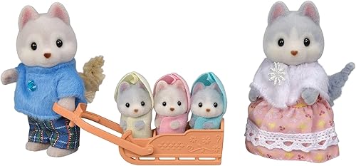 Miniatura 2 de Calico Critters Husky Family - Juego de 5 figuras coleccionables para niños a partir de 3 años