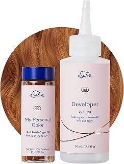 eSalon Permanent Hair Color & Hair Dye Complete Kit - Personal Colorist Kit for Up To 100% Gray Coverage fo...