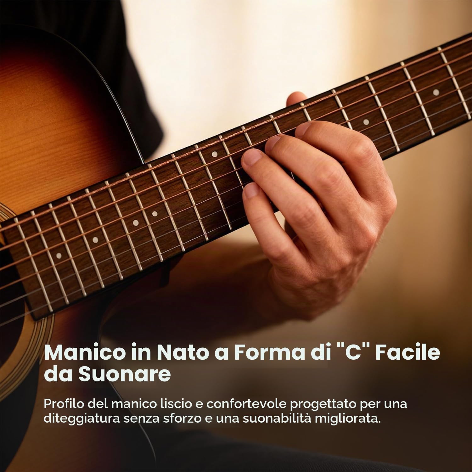 Gretsch Prelude™ D100CE Dreadnought Elettroacustico, Sunburst. Chitarra ideale per principianti