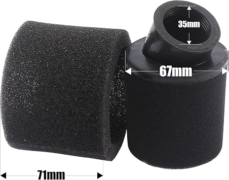 Universal 35mm 36mm 37mm Angled Double Foam Pod Performance Filter 50cc 70cc 90cc 110cc 125cc ATV Quad Scooter Go Kart Moped Pit Dirt Super Pocket Mini Bike Yamaha