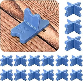 16 PCS ABS Deck Board Spacer Tool - 4 Thicknesses (1/16", 1/8", 3/16", 1/4"), for Pressure Treated Composite Decking,Laminate Flooring Tools (Blue)