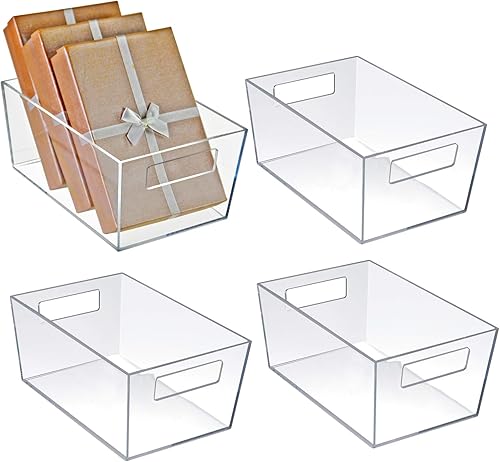 Miniatura 8 de Azar Displays 556239 XL - Organizador de plástico transparente con asa, almacenamiento de despensa, organizador de cocina y refrigerador, contenedor