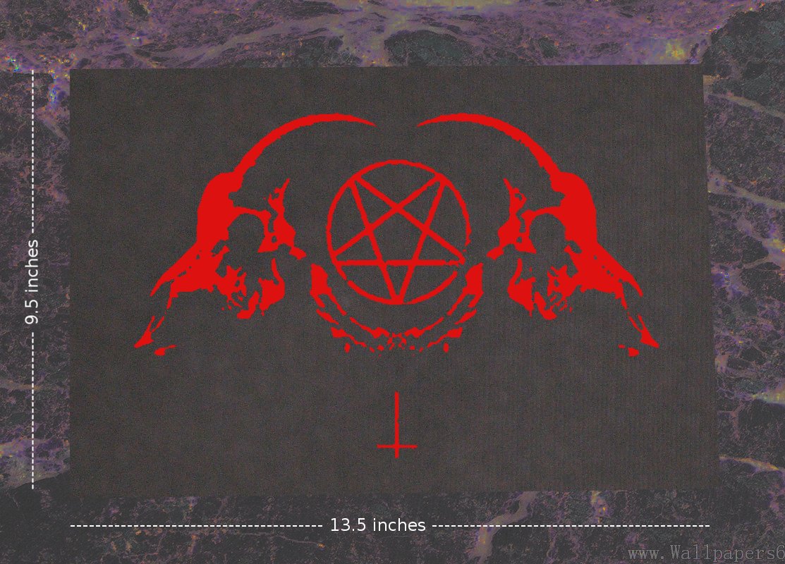 Leviathan Cross Sticker - 4x3.5 Inch Demonic Baphomet Gothic Vinyl Decal