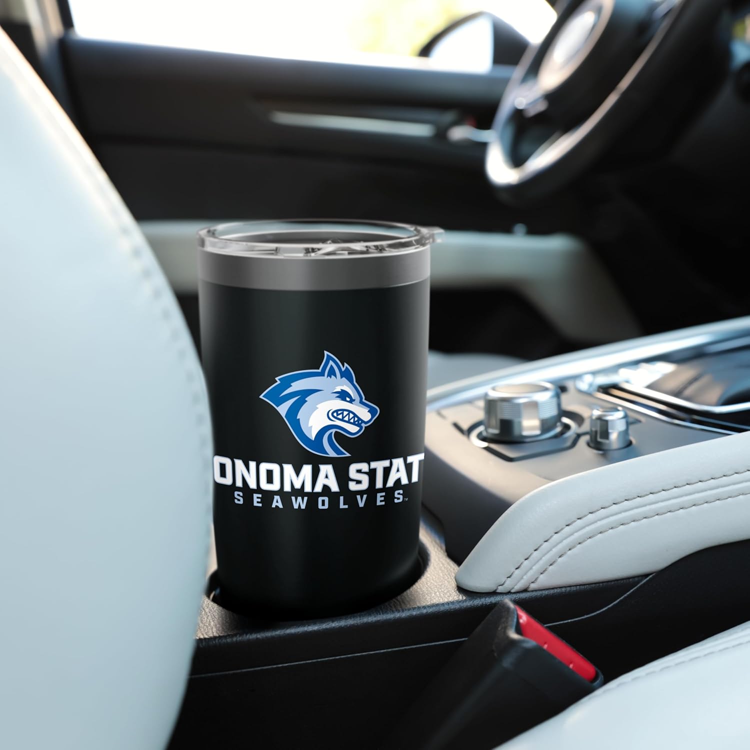 Sonoma State University Seawolves Stacked Seawolf Logo Stainless Steel Insulated Tumbler