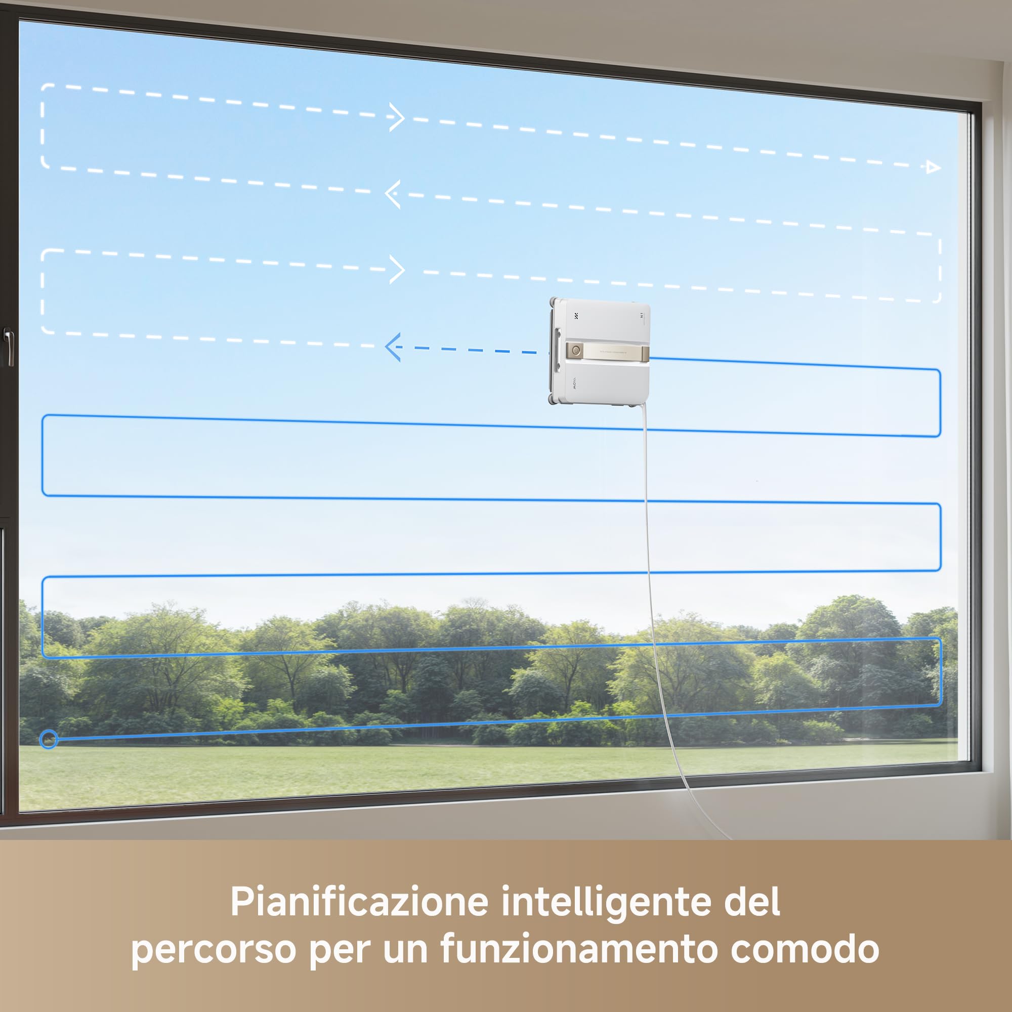 MOVA N1 Robot lavavetri, compatto, con nebulizzazione a doppia aletta, aspirazione da 8000 Pa, protezione di sicurezza, pianificazione intelligente del percorso con copertura completa, tutto in uno
