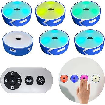 Reaction Training Lights 6 Piece 4 Mode Sports Agility Light Training Kit with USB Charging Cable Sports Reaction Training Lights Speed for Athletes Coaches Fitness Trainer