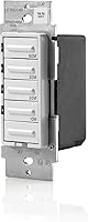 Leviton LTB60-1LZ Decora 1800W Incandescent/20A Resistive-Inductive 1HP Preset 10-20-30-60 Minute Countdown Timer Switch, White/Ivory/Light Almond faceplates included