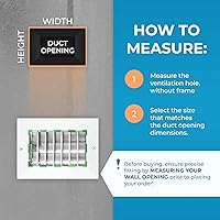 Vista 2 de Cubiertas de ventilación de aire de aluminio de 6 x 4 pulgadas (apertura de conductos) para rejilla de aire acondicionado de pared, cubierta