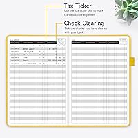Vista 10 de Registro de cheques - Registros de cheques elegantes para chequera personal con registros de cheques y transacciones, registro de chequera de tapa