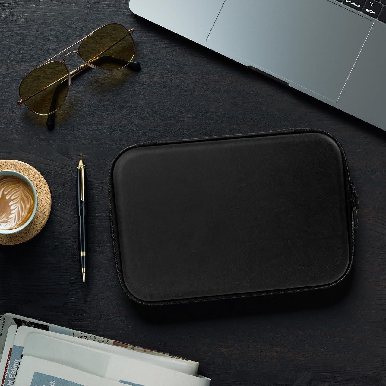 Hard Shell Travel Sunglasses Organizer 4 Slots, Portable Multiple Glasses Case for Travelling(Case Only) - Image 7