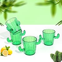 Vista 9 de Juego de 6 vasos de chupito de cactus, divertidos vasos de chupito de plástico de 2 onzas, tazas de cactus, lindos vasos de chupito / vasos