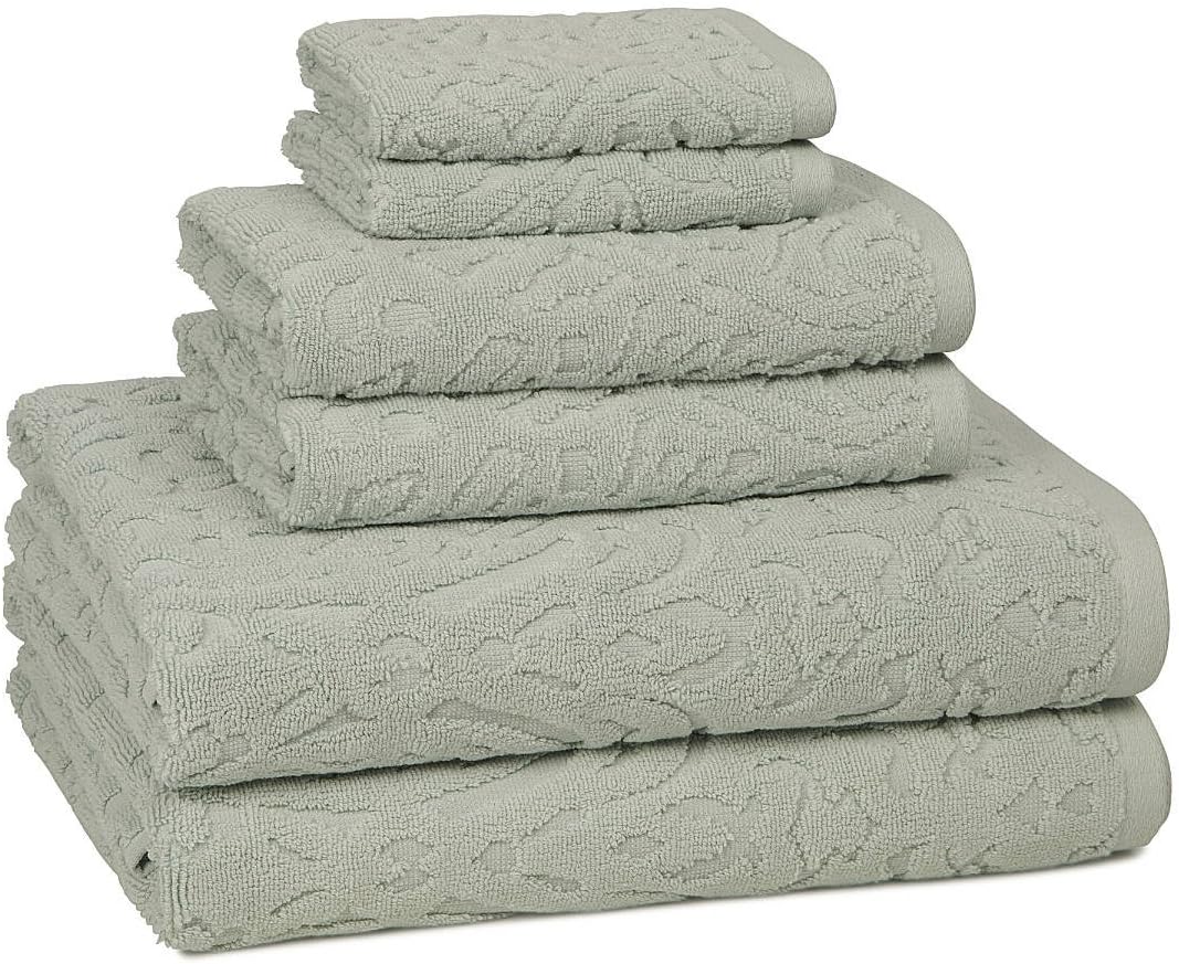 Kassatex Firenze Collection Towel Set, 3 Piece Set - Skylight Blue