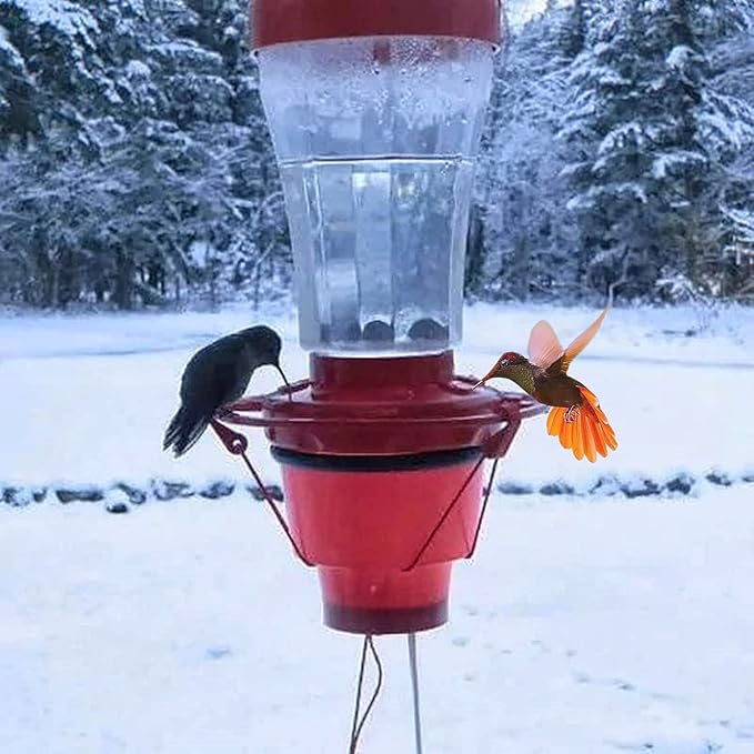 KISKISBY Hummingbird Feeder Heater for Outdoors Warmer