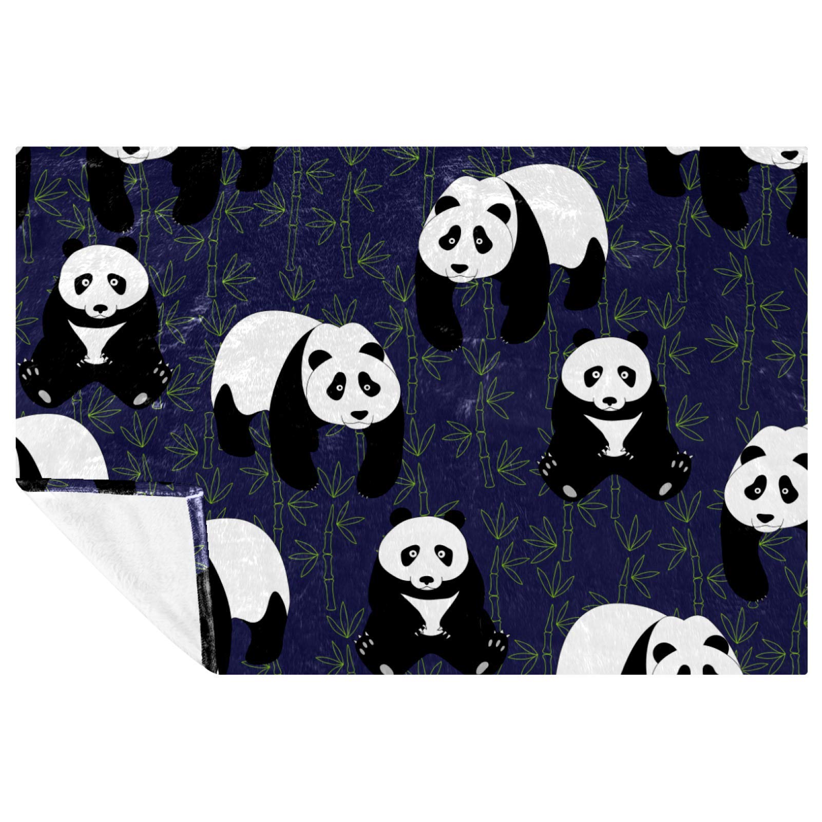 Couverture panda lit et canapé douce pour pique-nique 150x100 cm