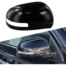 Rearview Mirror Cover for Mitsubishi for ASX and for Outlander 2010-2018 - ABS Plastic Side View Mirror Assembly with Built-in Turn Signal, Left & Right