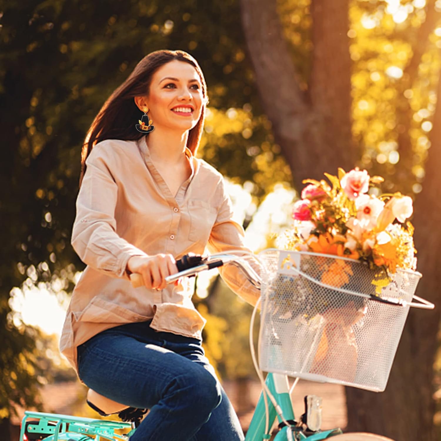 Thanksgiving Earrings Beaded Pumpkin Coffee Cup Earrings Handmade Autumn Jewelry Drop Dangle Earrings for Women Girls Thanks Giving Jewelry Gifts - Image 6