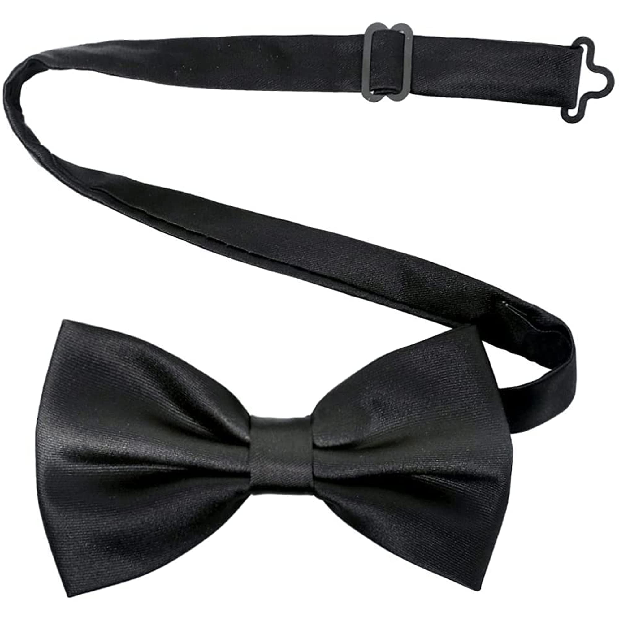 Black Bow Tie - 1Pcs Adjustable Pre Tied Bowties for Men - Formal Classic Black Neck Bowtie for Halloween Party Wedding