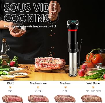 Immersion Circulator Precision Cooker, 1100W Precision Cooker Kit With Indicator Light and App Control, Full Touch Screen Control, Fast Cycle Heating and Low Noise, For Restaurant, Home, Camping