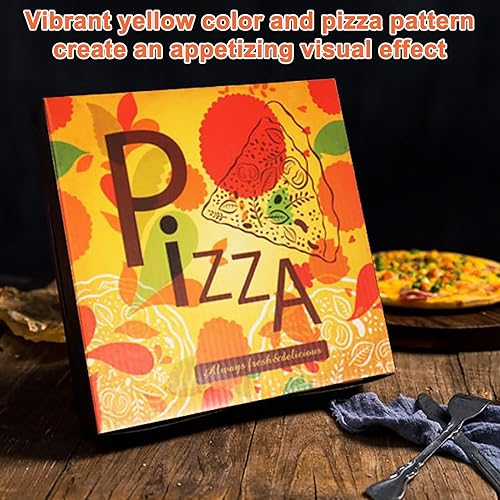 Miniatura 5 de Cajas apetitosas de cartón para pizza, recipientes para llevar, paquete de 10 cajas de pizza corrugada de papel kraft de alta calidad de 7.3 x 7.3 x