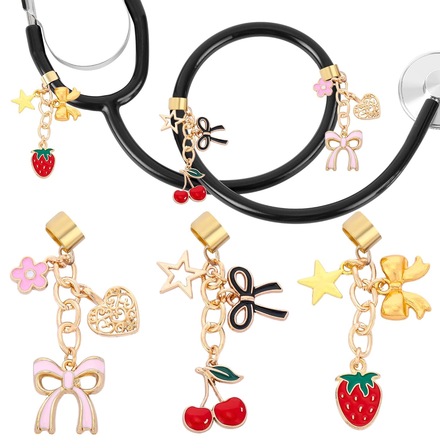 Stethoscope Charms for Nurse Fantasy Dragon Chain Alloy Pendants