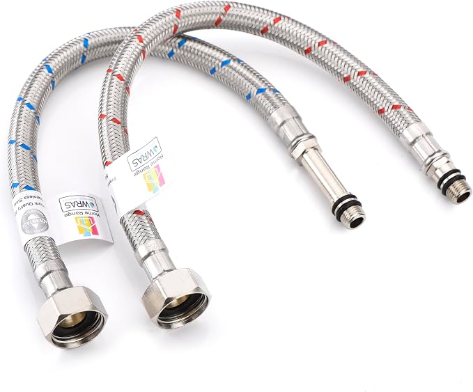 Home Range WRAS Approved M10 x 1/2" BSP Flexible Tap Connectors ...