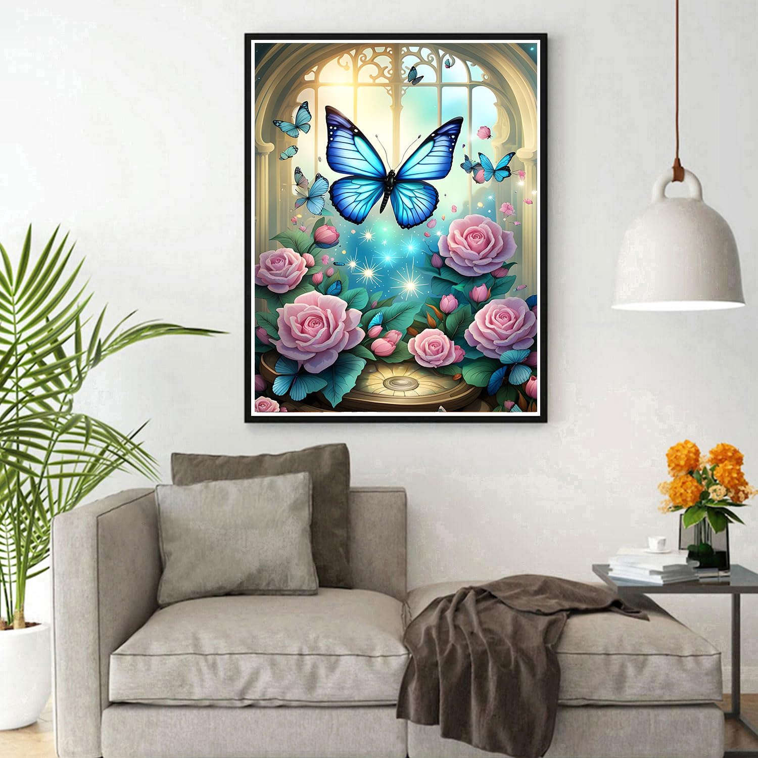 DPHERO 5D Papillon Diamond Painting Kits, DIY Lune Art Du