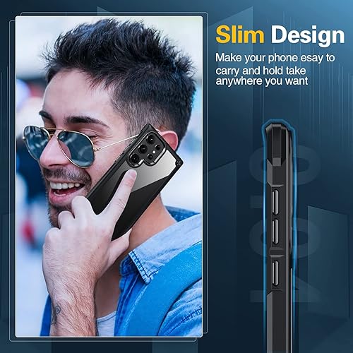 Vista 43 de Oterkin Funda transparente para Samsung Galaxy S23 Plus, [20X antiamarilleamiento] S23 Plus con 2 protectores de pantalla de vidrio templado, 4