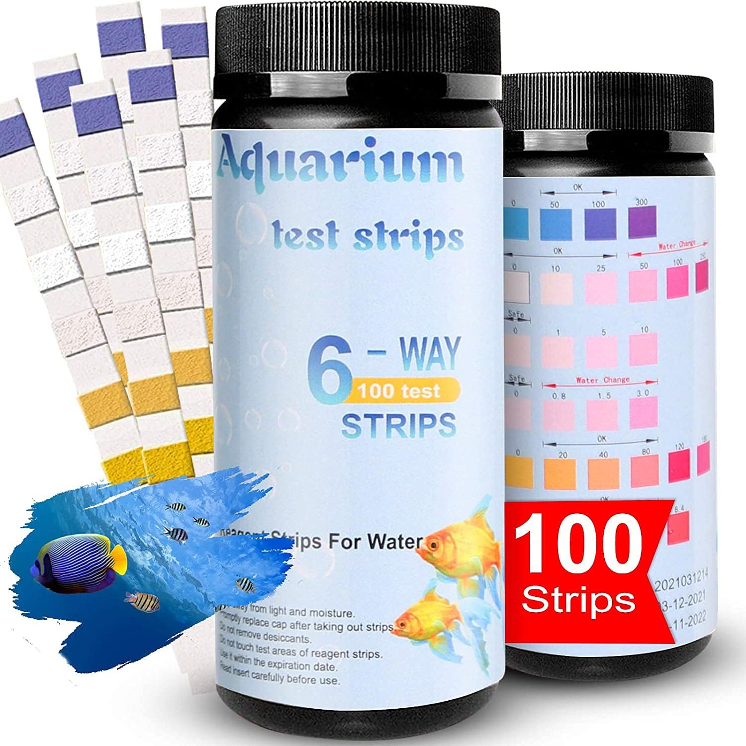 Kodiake Aquarium Test Strips, 6 in 1 Fish Tank Test Kit